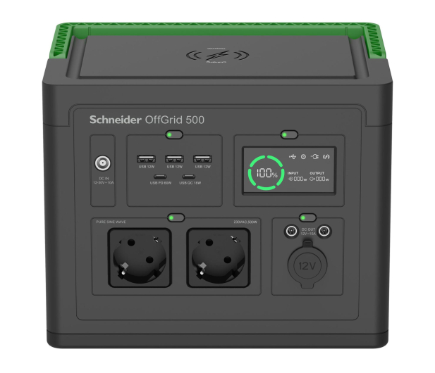 APC Stacja zasilania 500 (517Wh, 2x Schuko) PPS500-GR - 1321546 - zdjęcie 2